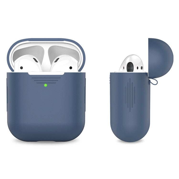 AHASTYLE PT02-3 Silicone Case for AirPods with Charging Case (2016) / (2019) / AirPods with Wireless Charging Case (2019) Bluetooth Earbud Cover - Sapphire