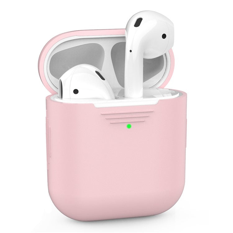 AHASTYLE PT02-3 Silicone Case for AirPods with Charging Case (2016) / (2019) / AirPods with Wireless Charging Case (2019) Bluetooth Earbud Cover - Pink