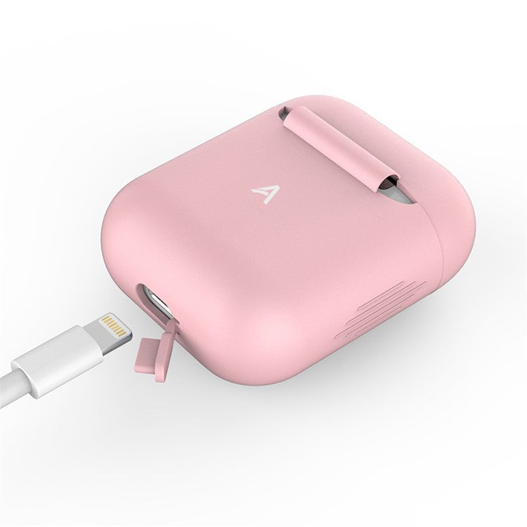 AHASTYLE PT02-3 Silicone Case for AirPods with Charging Case (2016) / (2019) / AirPods with Wireless Charging Case (2019) Bluetooth Earbud Cover - Pink