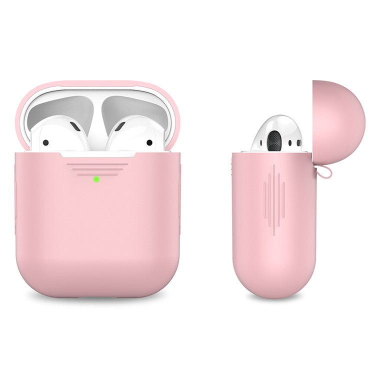 AHASTYLE PT02-3 Silicone Case for AirPods with Charging Case (2016) / (2019) / AirPods with Wireless Charging Case (2019) Bluetooth Earbud Cover - Pink