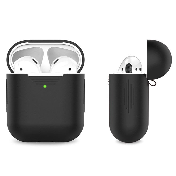 AHASTYLE PT02-3 Silicone Case for AirPods with Charging Case (2016) / (2019) / AirPods with Wireless Charging Case (2019) Bluetooth Earbud Cover - Black