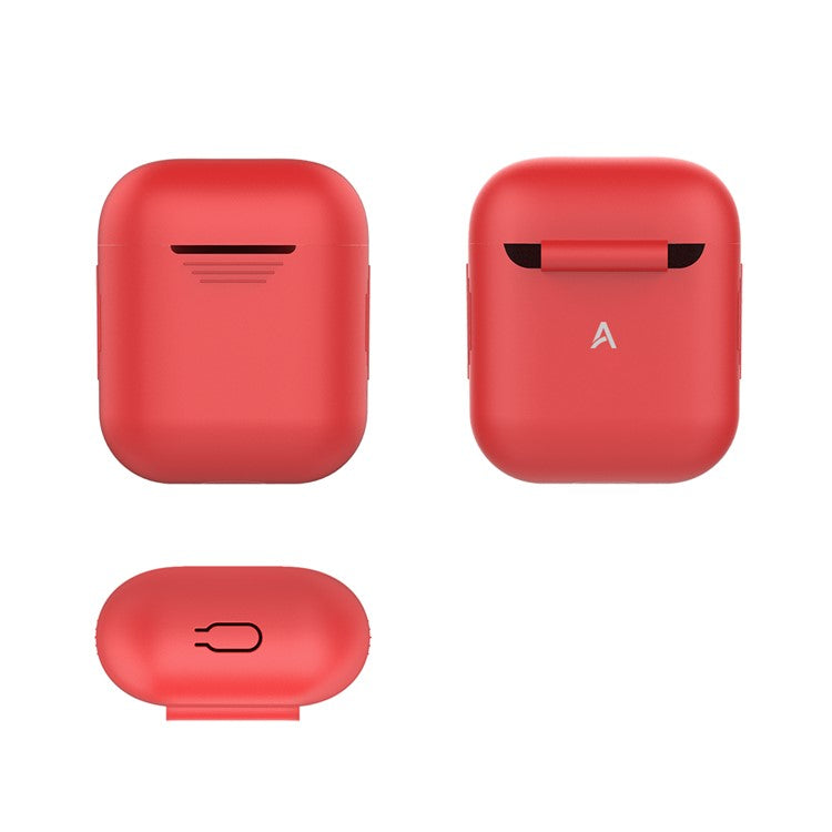 AHASTYLE PT02-3 Silicone Case for AirPods with Charging Case (2016) / (2019) / AirPods with Wireless Charging Case (2019) Bluetooth Earbud Cover - Red