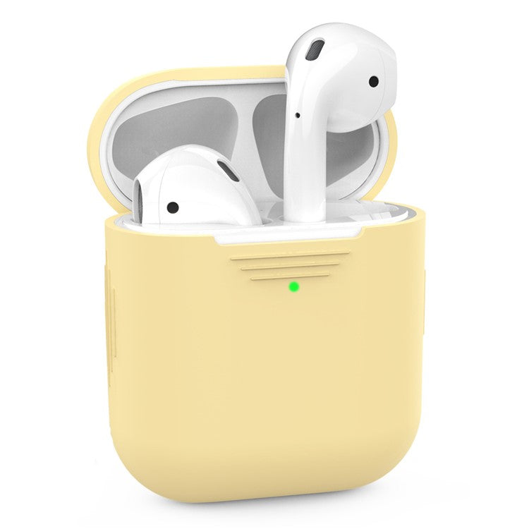 AHASTYLE PT02-3 Silicone Case for AirPods with Charging Case (2016) / (2019) / AirPods with Wireless Charging Case (2019) Bluetooth Earbud Cover - Yellow