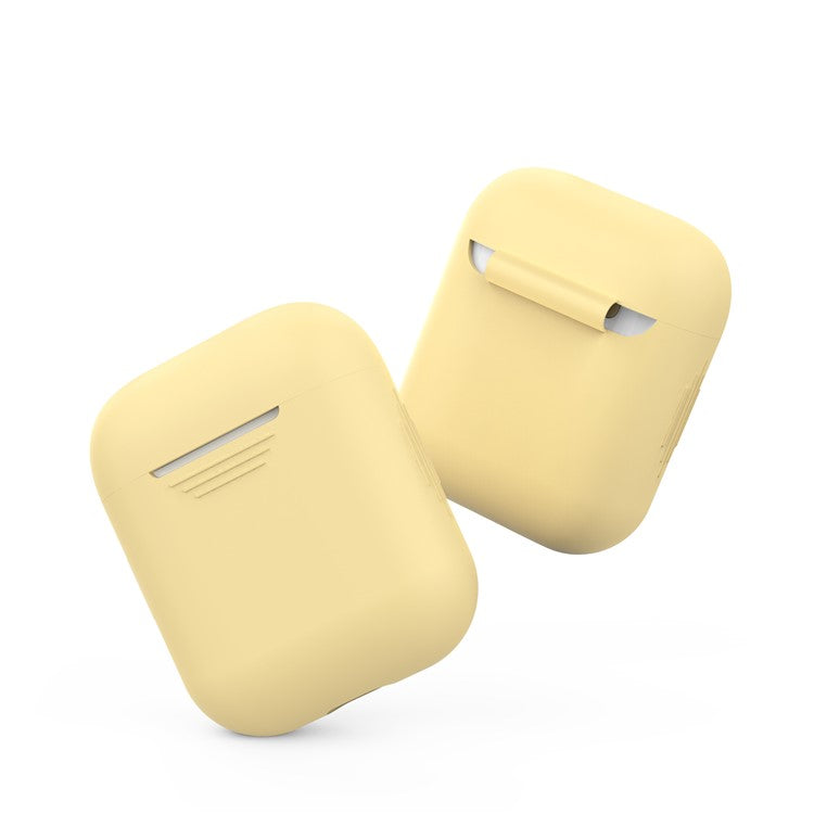 AHASTYLE PT02-3 Silicone Case for AirPods with Charging Case (2016) / (2019) / AirPods with Wireless Charging Case (2019) Bluetooth Earbud Cover - Yellow