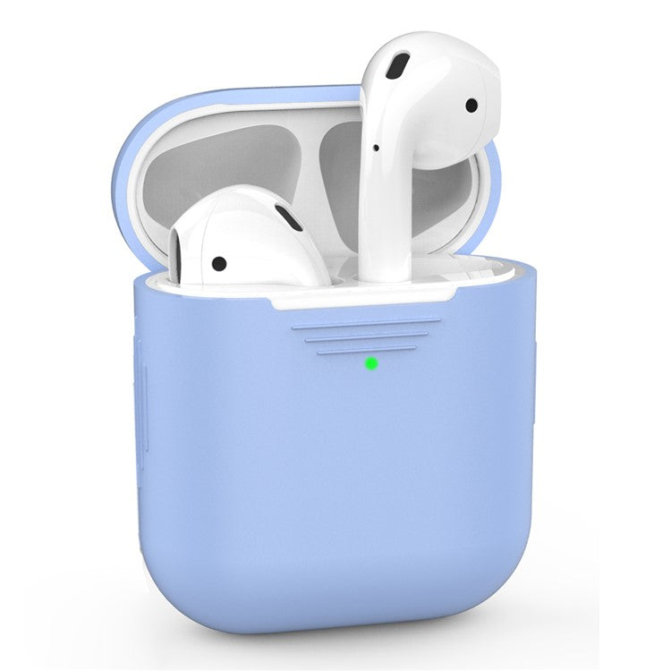 AHASTYLE PT02-3 Silicone Case for AirPods with Charging Case (2016) / (2019) / AirPods with Wireless Charging Case (2019) Bluetooth Earbud Cover - Sky Blue