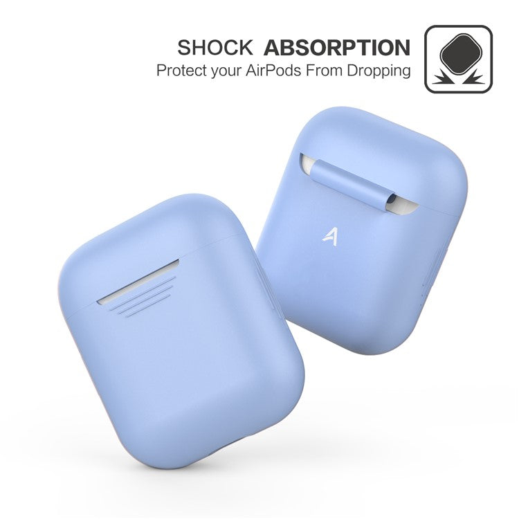 AHASTYLE PT02-3 Silicone Case for AirPods with Charging Case (2016) / (2019) / AirPods with Wireless Charging Case (2019) Bluetooth Earbud Cover - Sky Blue