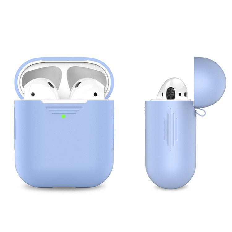 AHASTYLE PT02-3 Silicone Case for AirPods with Charging Case (2016) / (2019) / AirPods with Wireless Charging Case (2019) Bluetooth Earbud Cover - Sky Blue