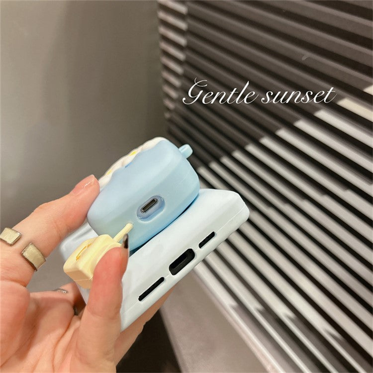 Silicone Cover for AirPods with Charging Case (2016) / (2019) / AirPods with Wireless Charging Case (2019) Ice Cream Design Earphone Protective Case