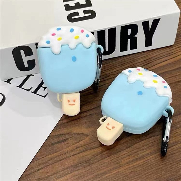 Silicone Cover for AirPods with Charging Case (2016) / (2019) / AirPods with Wireless Charging Case (2019) Ice Cream Design Earphone Protective Case