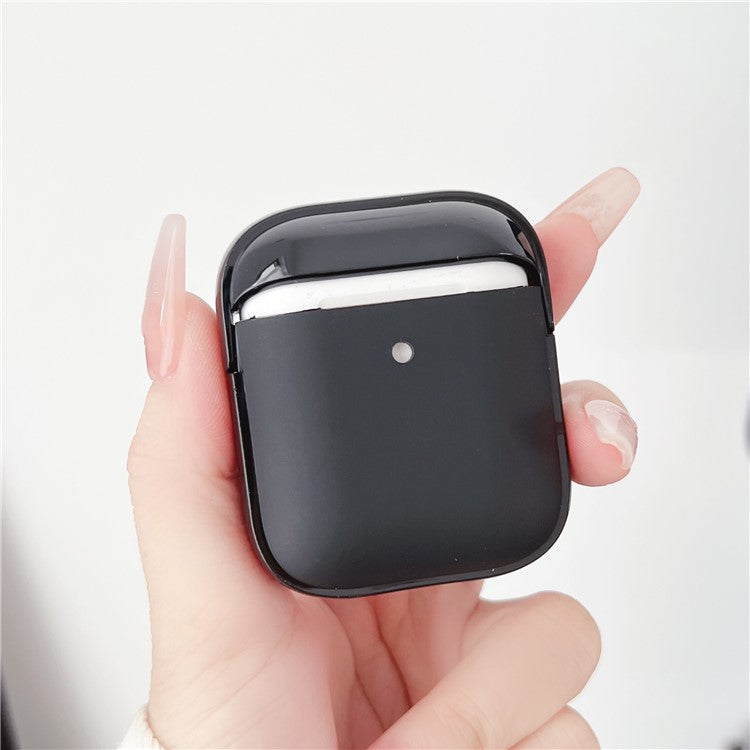 TPU + PC Case for Apple AirPods with Charging Case (2016) / (2019) / AirPods with Wireless Charging Case (2019) , Earphone Protective Cover with Strap - All Black