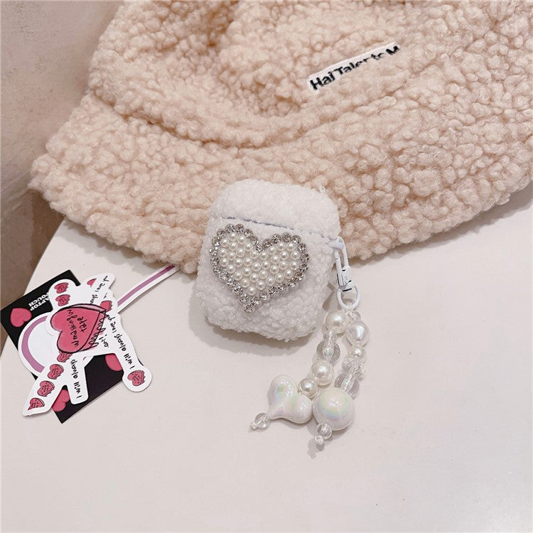 Earphone Case with Pendant for Apple AirPods with Charging Case (2016) / (2019) / AirPods with Wireless Charging Case (2019) TPU Fur Fluffy Cover