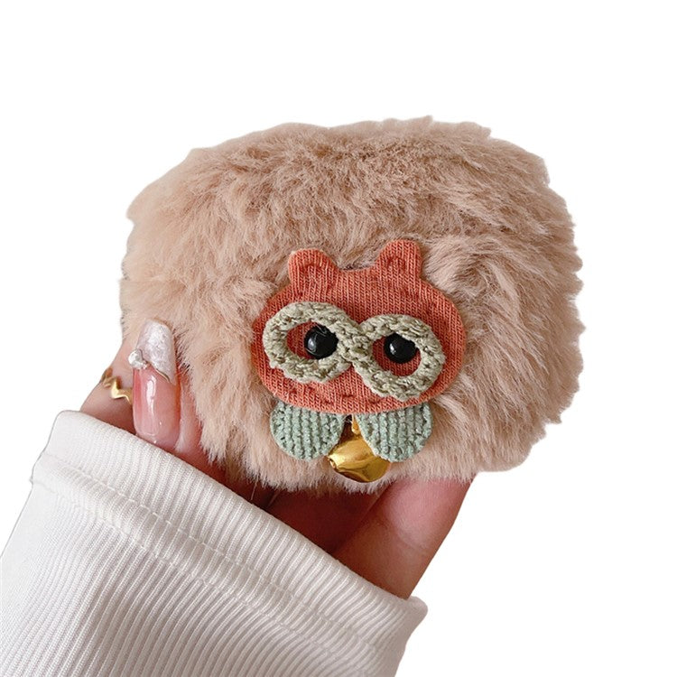 For Apple AirPods Pro Earphone Cover Cute Owl Soft Plush Protection Case with Hanging Buckle