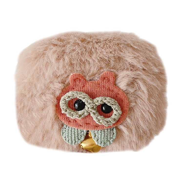 For AirPods Pro 2 Cartoon Owl Soft Plush Bluetooth Earphone Case Anti-drop Cover with Buckle