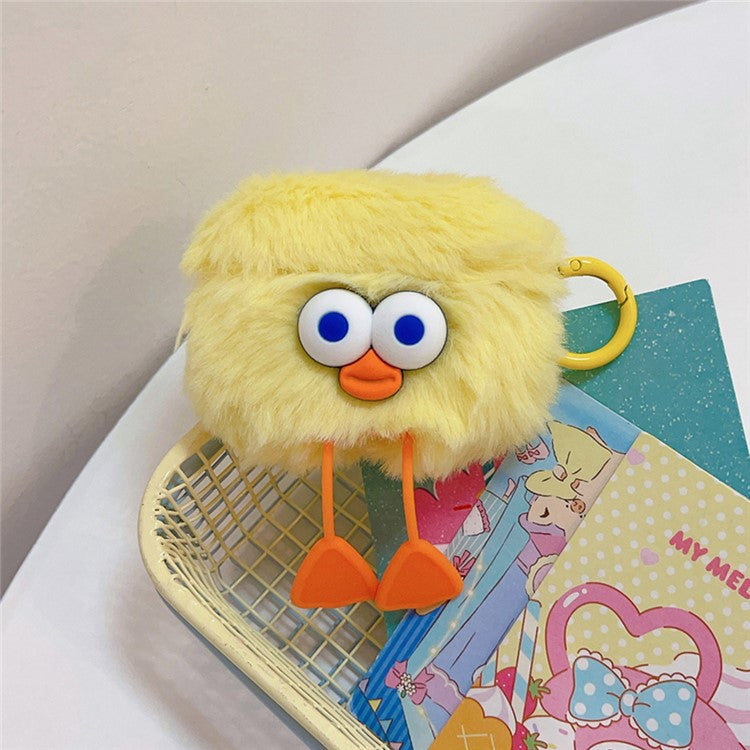 For Apple AirPods Pro 2 Earphone Case Cartoon Duck Fluffy Earbud Cover with Ring Buckle - Duck Feet