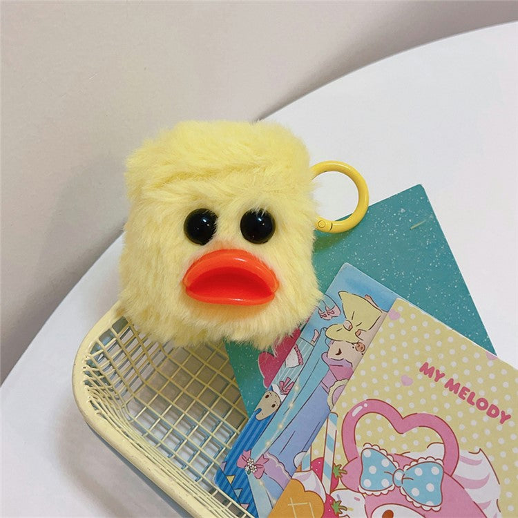 Earphone Case for AirPods with Charging Case (2016) / (2019) / AirPods with Wireless Charging Case (2019) Plush Earbud Cover - Cute Duck