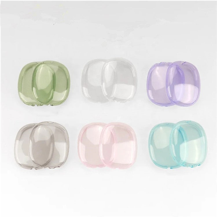 1 Pair For AirPods Max 2024 (USB-C) / Max Ear Pad TPU Case Sleeve Clear Design Headphone Earpad Cover - Transparent Green