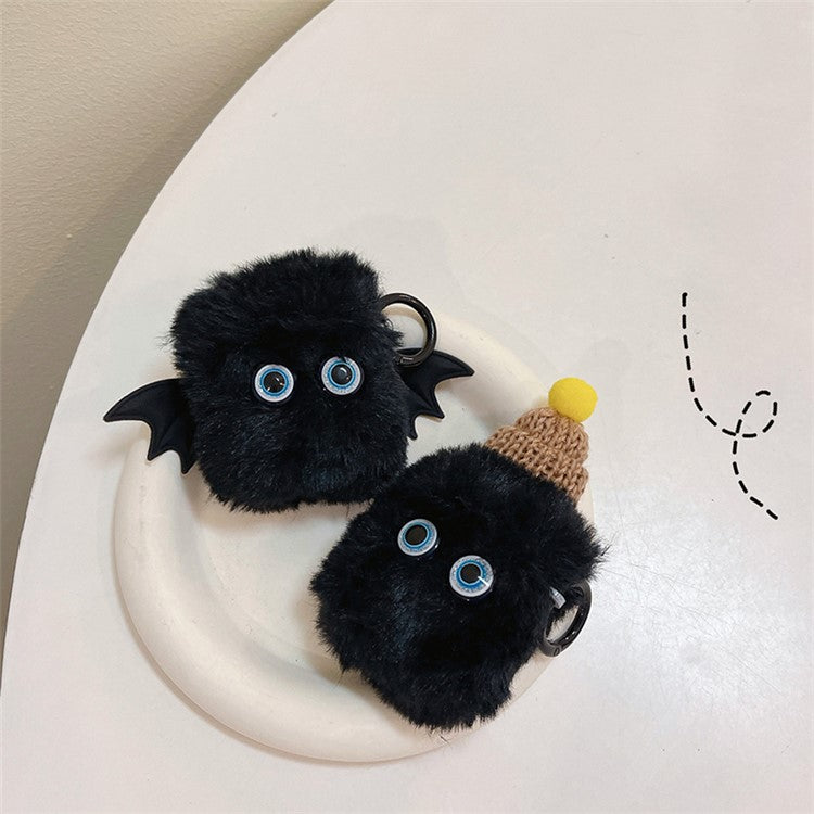 For Apple AirPods with Charging Case (2016) / (2019) / AirPods with Wireless Charging Case (2019) Case Fluffy Little Demon Cover - with Hat