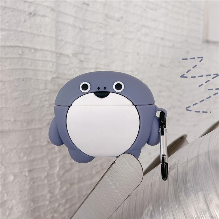 TPU Case for Apple AirPods Pro / Pro 2 Cartoon Fish Earphone Protective Cover with Hanging Buckle