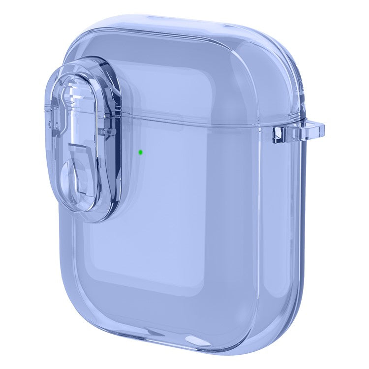 For Apple AirPods with Charging Case (2016) / (2019) / AirPods with Wireless Charging Case (2019) Case Clear Earphone Cover - Blue