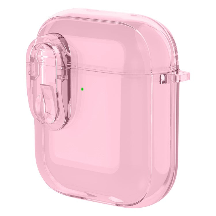 For Apple AirPods with Charging Case (2016) / (2019) / AirPods with Wireless Charging Case (2019) Case Clear Earphone Cover - Pink