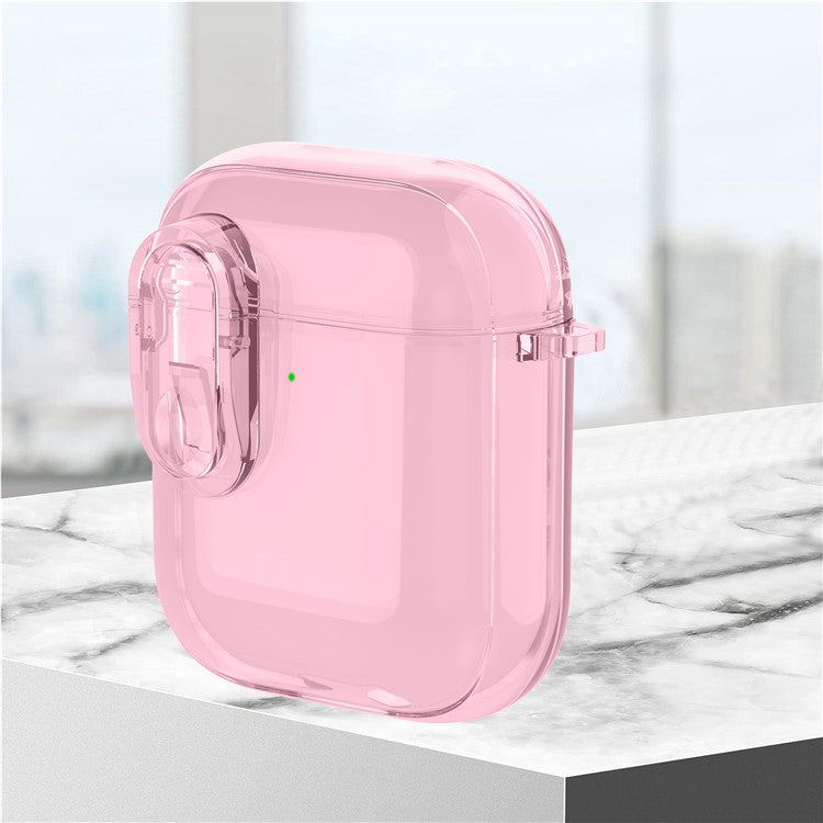 For Apple AirPods with Charging Case (2016) / (2019) / AirPods with Wireless Charging Case (2019) Case Clear Earphone Cover - Pink