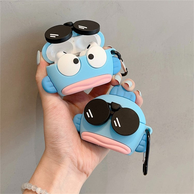 For AirPods Pro 2 / AirPods Pro Cartoon Clownfish Cover Anti-drop Silicone Earphone Case with Hanging Buckle