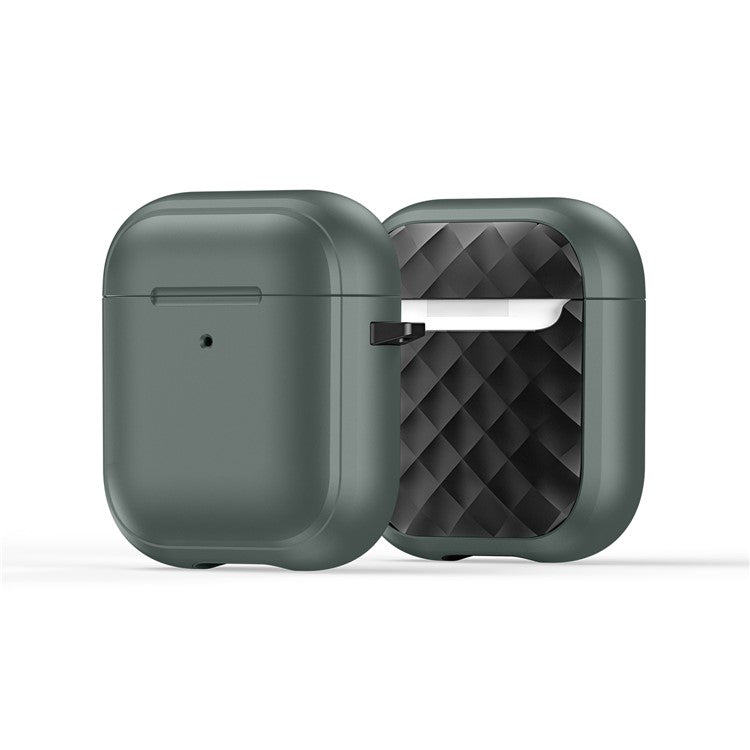 DUX DUCIS PECC Series for Apple AirPods with Charging Case (2016) / (2019) / AirPods with Wireless Charging Case (2019) Cover - Blackish Green+Black