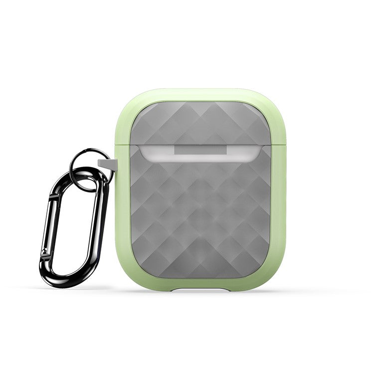 DUX DUCIS PECC Series for Apple AirPods with Charging Case (2016) / (2019) / AirPods with Wireless Charging Case (2019) Earbuds Cover - Green+Grey