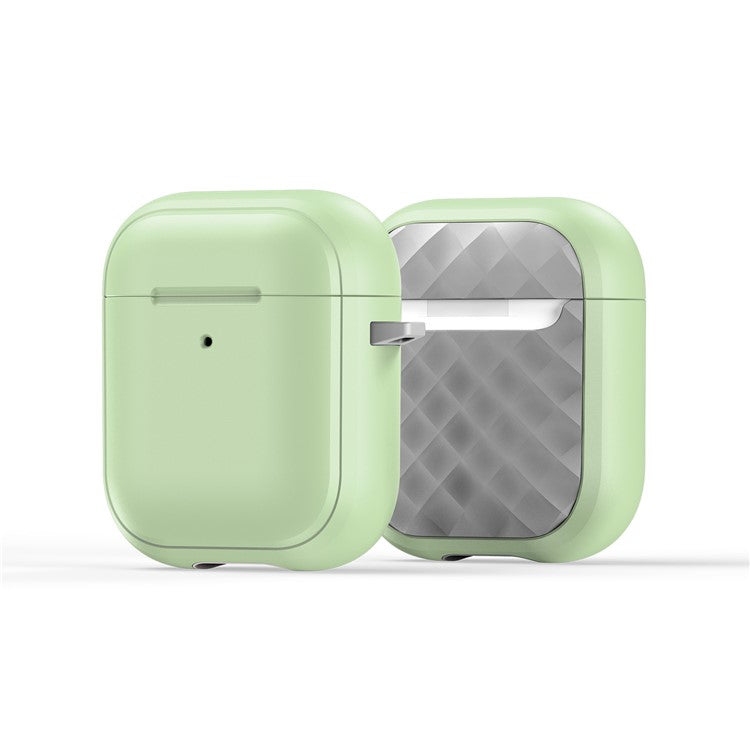 DUX DUCIS PECC Series for Apple AirPods with Charging Case (2016) / (2019) / AirPods with Wireless Charging Case (2019) Earbuds Cover - Green+Grey