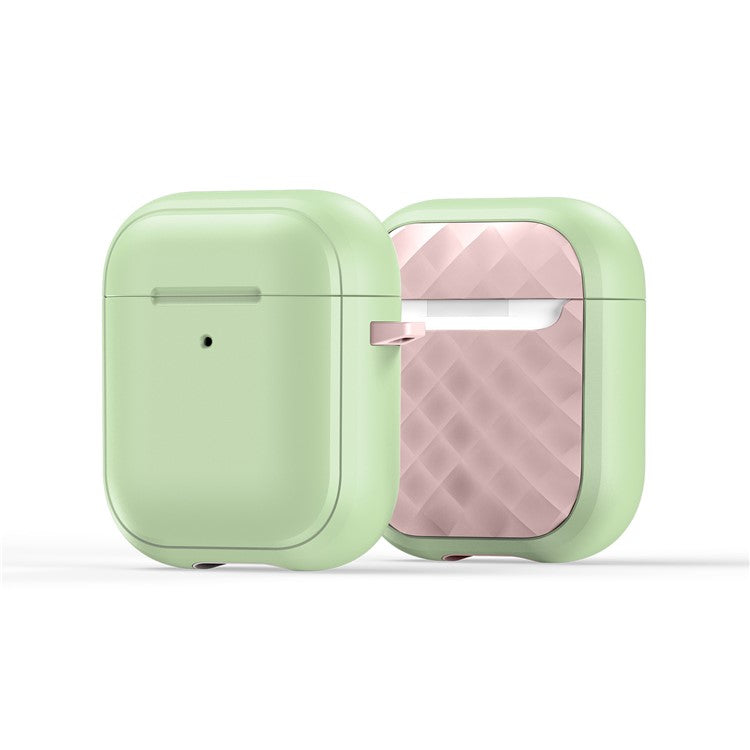 DUX DUCIS PECC Series for Apple AirPods with Charging Case (2016) / (2019) / AirPods with Wireless Charging Case (2019) Earbuds Cover - Green+Pink