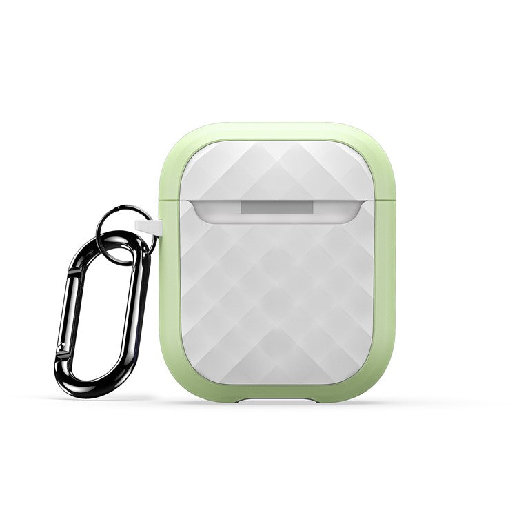 DUX DUCIS PECC Series for Apple AirPods with Charging Case (2016) / (2019) / AirPods with Wireless Charging Case (2019) Earbuds Cover - Green+White