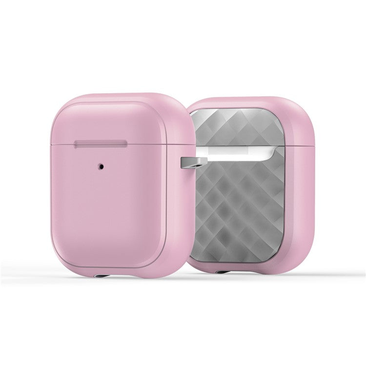 DUX DUCIS PECC Series for Apple AirPods with Charging Case (2016) / (2019) / AirPods with Wireless Charging Case (2019) Earbuds Cover - Pink+Grey