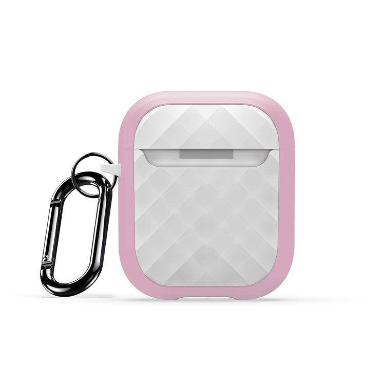 DUX DUCIS PECC Series for Apple AirPods with Charging Case (2016) / (2019) / AirPods with Wireless Charging Case (2019) Earbuds Cover - Pink+White