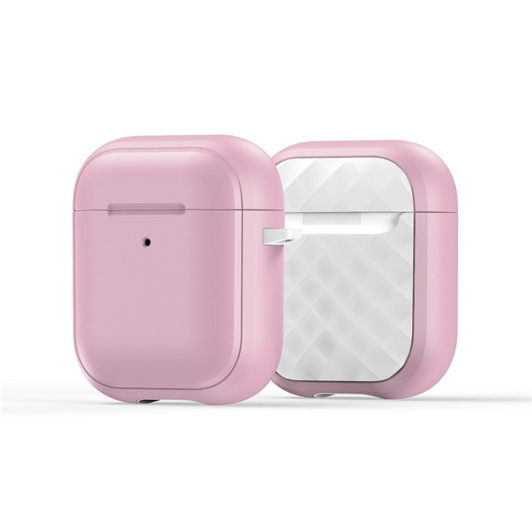 DUX DUCIS PECC Series for Apple AirPods with Charging Case (2016) / (2019) / AirPods with Wireless Charging Case (2019) Earbuds Cover - Pink+White