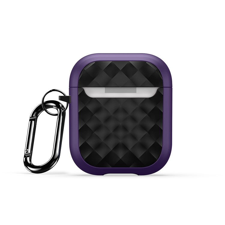 DUX DUCIS PECC Series for Apple AirPods with Charging Case (2016) / (2019) / AirPods with Wireless Charging Case (2019) Earbuds Cover - Purple+Black