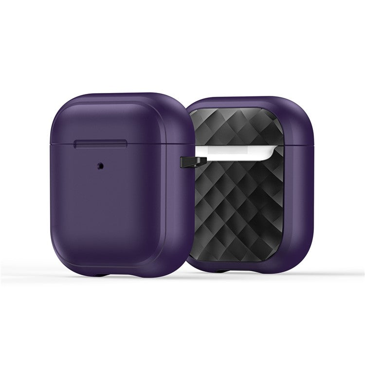 DUX DUCIS PECC Series for Apple AirPods with Charging Case (2016) / (2019) / AirPods with Wireless Charging Case (2019) Earbuds Cover - Purple+Black