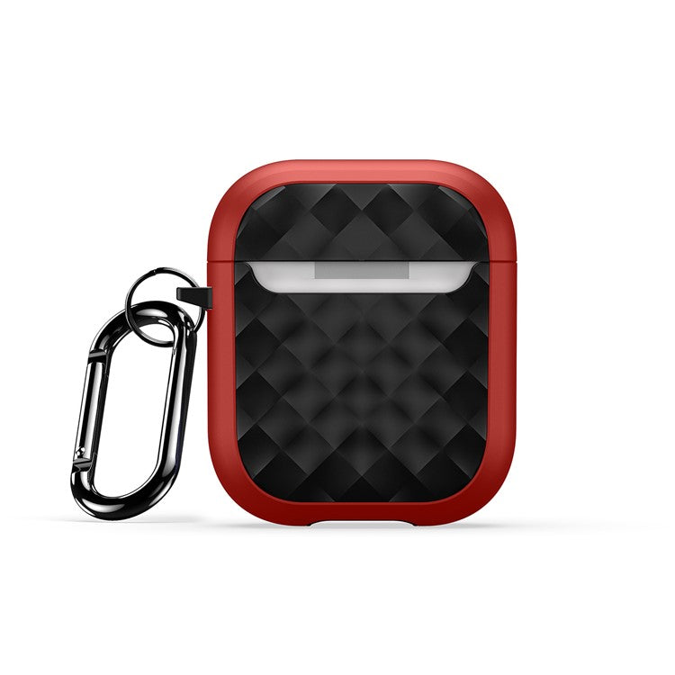 DUX DUCIS PECC Series for Apple AirPods with Charging Case (2016) / (2019) / AirPods with Wireless Charging Case (2019) Earbuds Cover - Red+Black