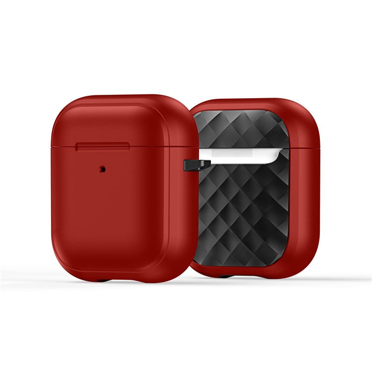 DUX DUCIS PECC Series for Apple AirPods with Charging Case (2016) / (2019) / AirPods with Wireless Charging Case (2019) Earbuds Cover - Red+Black