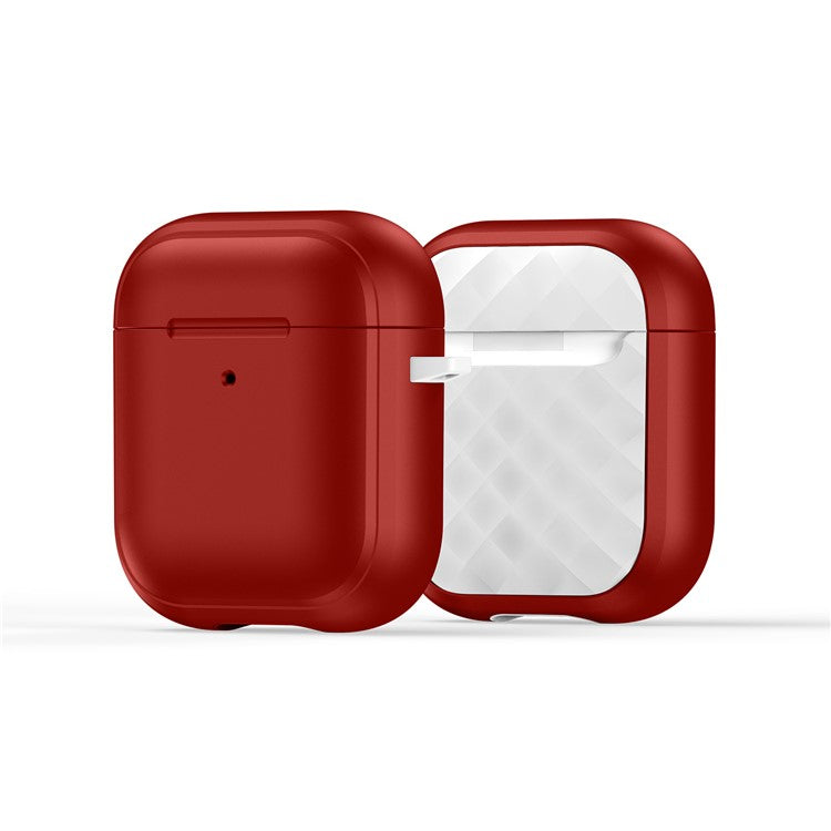 DUX DUCIS PECC Series for Apple AirPods with Charging Case (2016) / (2019) / AirPods with Wireless Charging Case (2019) Earbuds Cover - Red+White