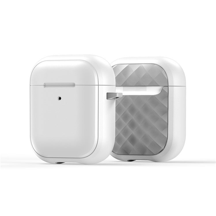 DUX DUCIS PECC Series for Apple AirPods with Charging Case (2016) / (2019) / AirPods with Wireless Charging Case (2019) Earbuds Cover - White+Grey