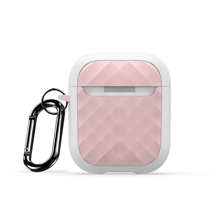 DUX DUCIS PECC Series for Apple AirPods with Charging Case (2016) / (2019) / AirPods with Wireless Charging Case (2019) Earbuds Cover - White+Pink