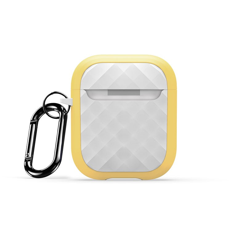 DUX DUCIS PECC Series for Apple AirPods with Charging Case (2016) / (2019) / AirPods with Wireless Charging Case (2019) Earbuds Cover - Yellow+White