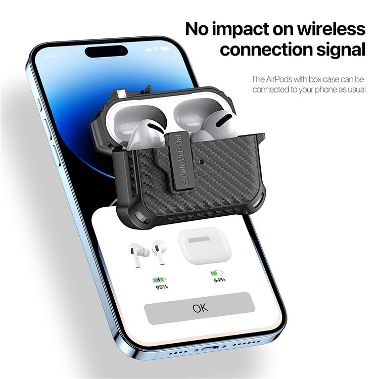 DUX DUCIS PECI Series for Apple AirPods with Charging Case (2016) / (2019) / AirPods with Wireless Charging Case (2019) Cover Woven Texture - Black