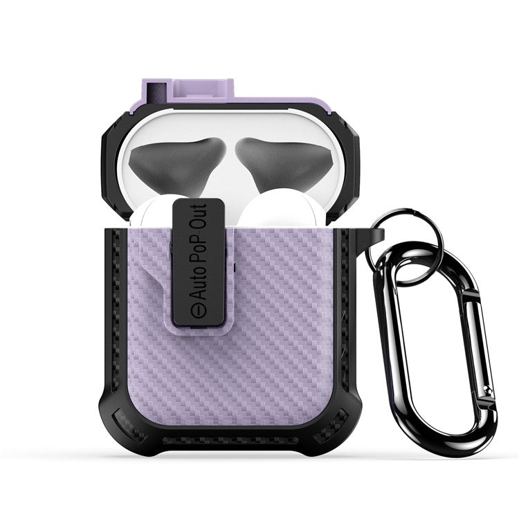 DUX DUCIS PECI Series for Apple AirPods with Charging Case (2016) / (2019) / AirPods with Wireless Charging Case (2019) Cover Woven Texture - Purple