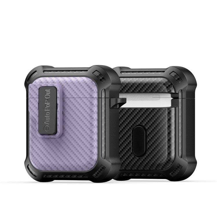 DUX DUCIS PECI Series for Apple AirPods with Charging Case (2016) / (2019) / AirPods with Wireless Charging Case (2019) Cover Woven Texture - Purple