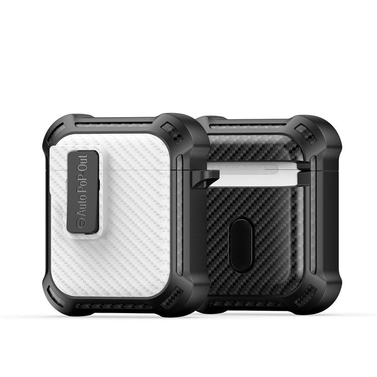 DUX DUCIS PECI Series for Apple AirPods with Charging Case (2016) / (2019) / AirPods with Wireless Charging Case (2019) Cover Woven Texture - White