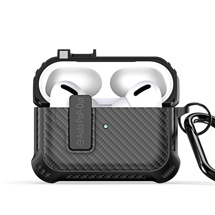 DUX DUCIS PECI Series For Apple AirPods Pro Earphone Cover Woven Texture PC+TPU Protection Case - Black