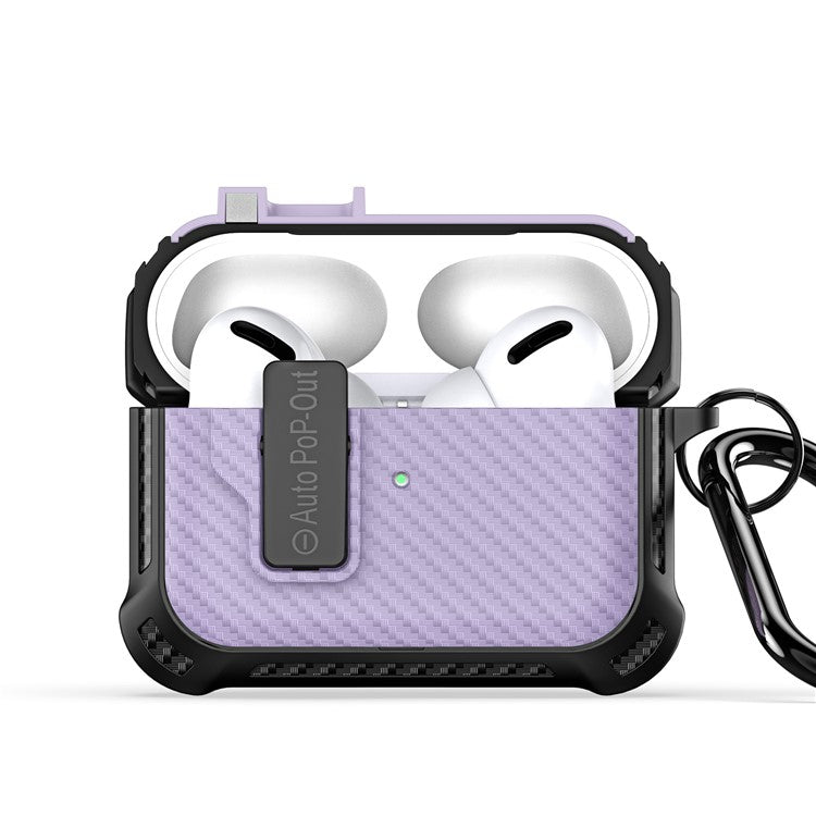 DUX DUCIS PECI Series For Apple AirPods Pro Earphone Cover Woven Texture PC+TPU Protection Case - Purple