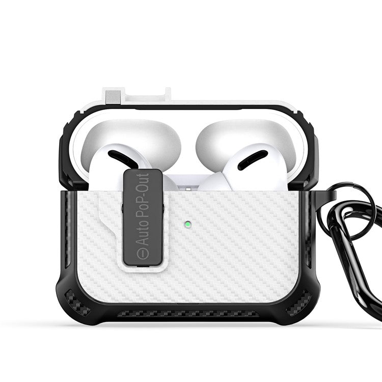 DUX DUCIS PECI Series For Apple AirPods Pro Earphone Cover Woven Texture PC+TPU Protection Case - White