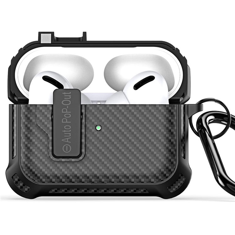 DUX DUCIS PECI Series For Apple AirPods Pro 2 Protective Case Woven Texture Portable Storage Cover - Black